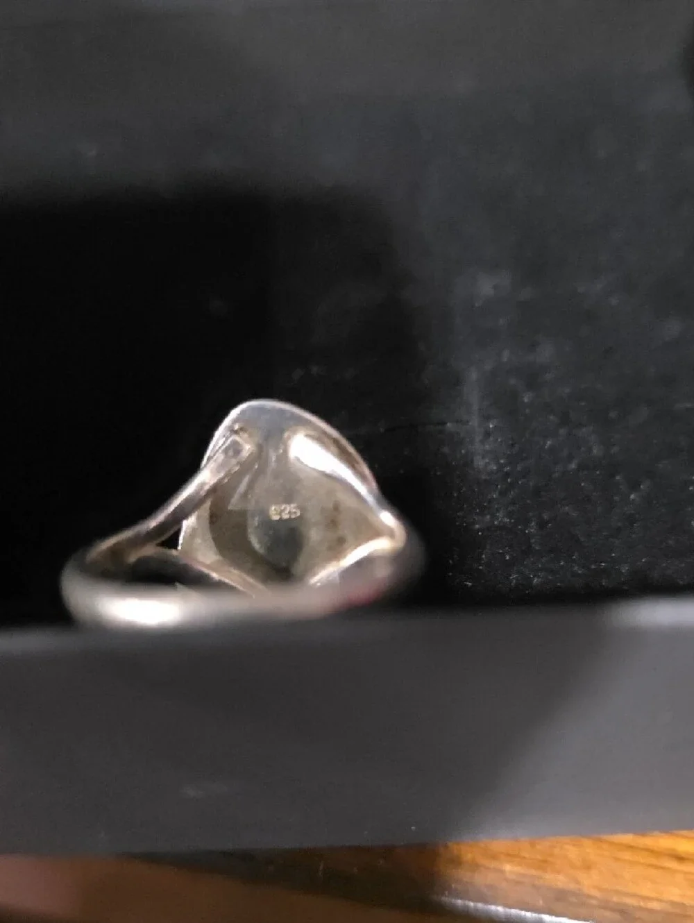 Blue Larimar Sterling Silver Ring Size 8 - Picture 2 of 2